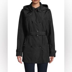 Michael Kors Packable Trench Coat-BLACK-Medium